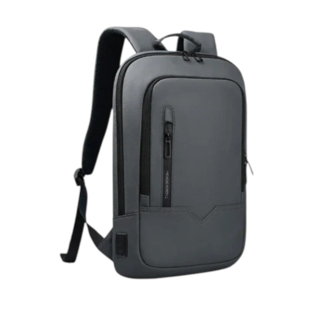 Sac à dos ordinateur mixte HK Shadow-Slim gris anthracite pour ordinateur 14 pouces, style professionnel épuré.