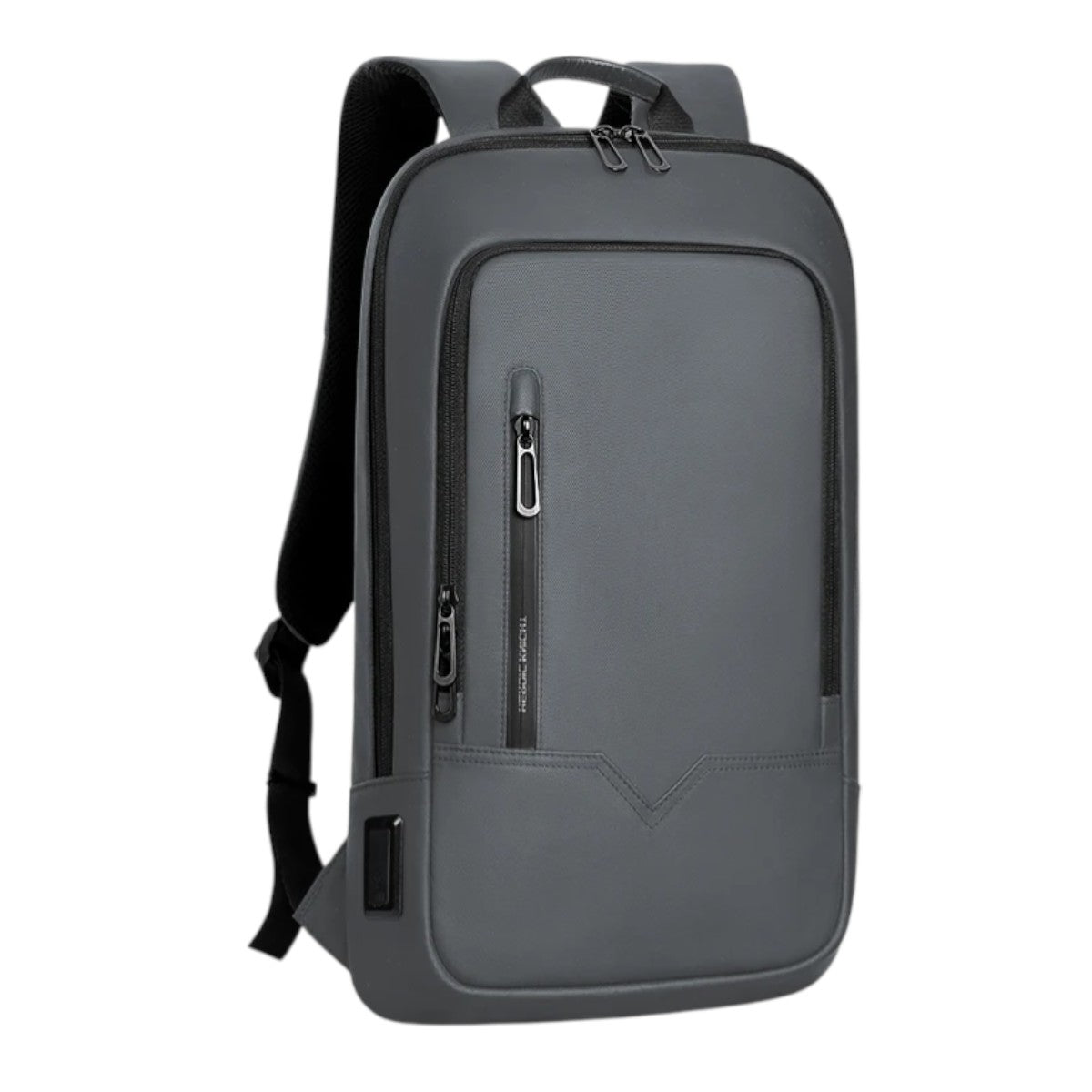 Sac à dos ordinateur mixte HK Shadow-Slim gris anthracite pour ordinateur 15.6 à 17 pouces, style professionnel épuré.