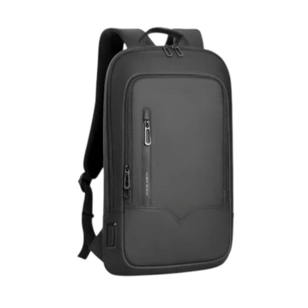 Sac à dos ordinateur mixte HK Shadow-Slim noir, modèle 14 pouces, design ultra-fin et business.