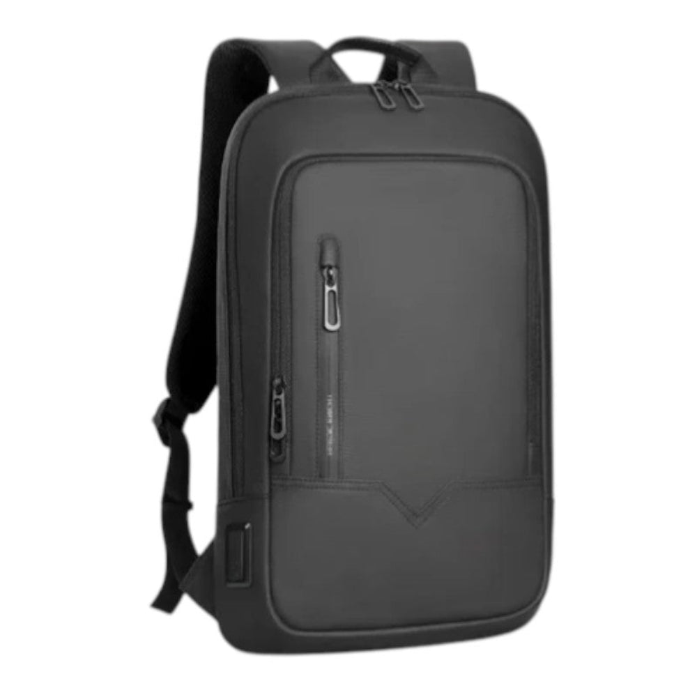 Sac à dos ordinateur mixte HK Shadow-Slim noir, modèle 15.6-17 pouces, design ultra-fin et business.
