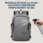 Test de résistance à l'eau et tissu hydrofuge du sac à dos travail homme KonoSync