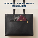 Poche arrière zippée sécurisée du sac à main ordinateur femme Envolia avec téléphone et passeport