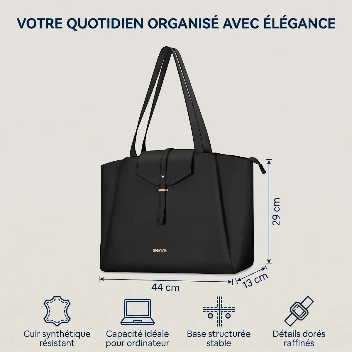 Sac ordi femme Altessa - Dimensions en centimètres et caractéristiques techniques