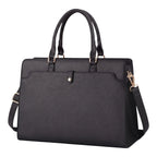 Sac ordinateur femme Kalea noir élégant sur fond blanc