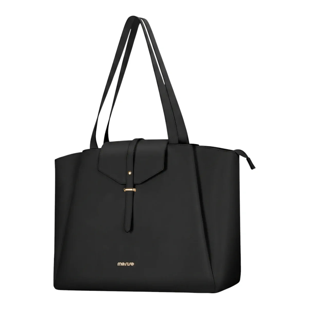 Sac ordinateur femme noir Altessa - Vue de face sur fond blanc