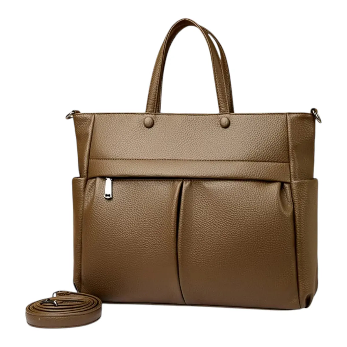 Femme élégante portant le sac ordinateur femme Optima en extérieur