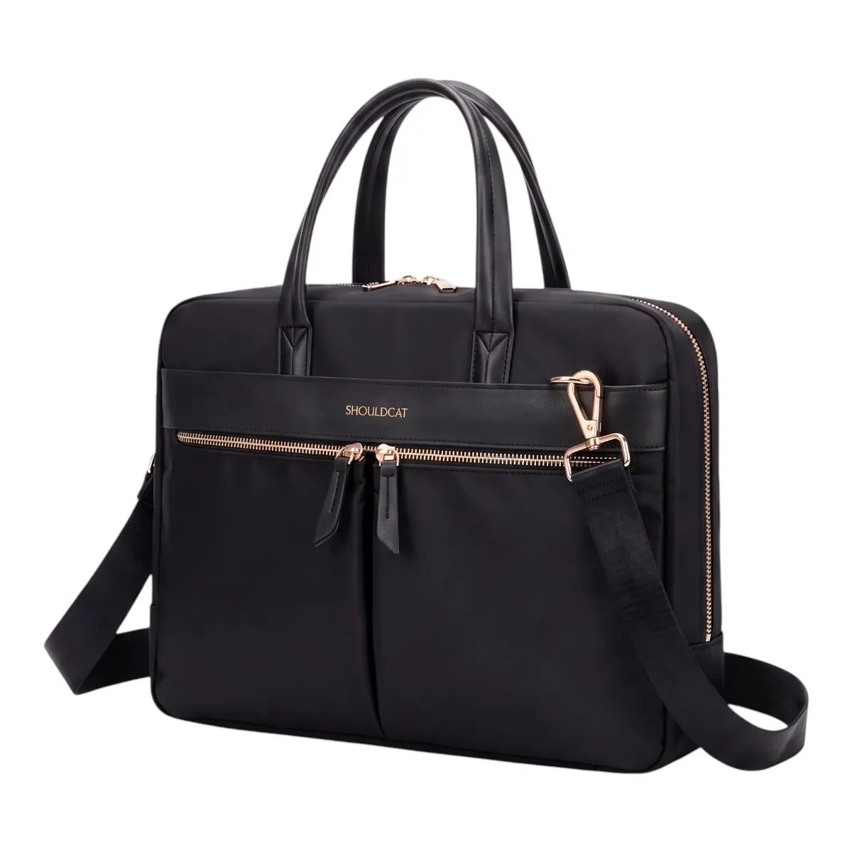 Sac ordinateur femme Sérénia noir vue studio sur fond blanc