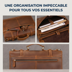 Rangement du Trivault, un sac ordinateur femme ultra-pratique. Alternative chic au sac à dos ordinateur ou au porte-documents classique.
