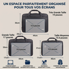 Sac ordinateur homme FlexoMax - Dimensions et compatibilité PC 15.6 à 19 pouces