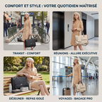 Quatre cas d'utilisation de la sacoche business femme Dualia en déplacement