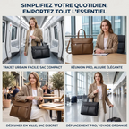 Différents cas d'usage quotidiens de la sacoche business femme Optima