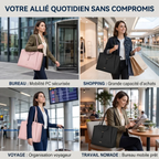 Sacoche femme ordinateur Altessa - Cas d'utilisation bureau, voyage, shopping et nomade