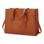 Sacoche ordinateur femme Archia marron - vue studio sur fond blanc