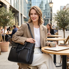 Sacoche ordinateur pour femme Optima couleur marron