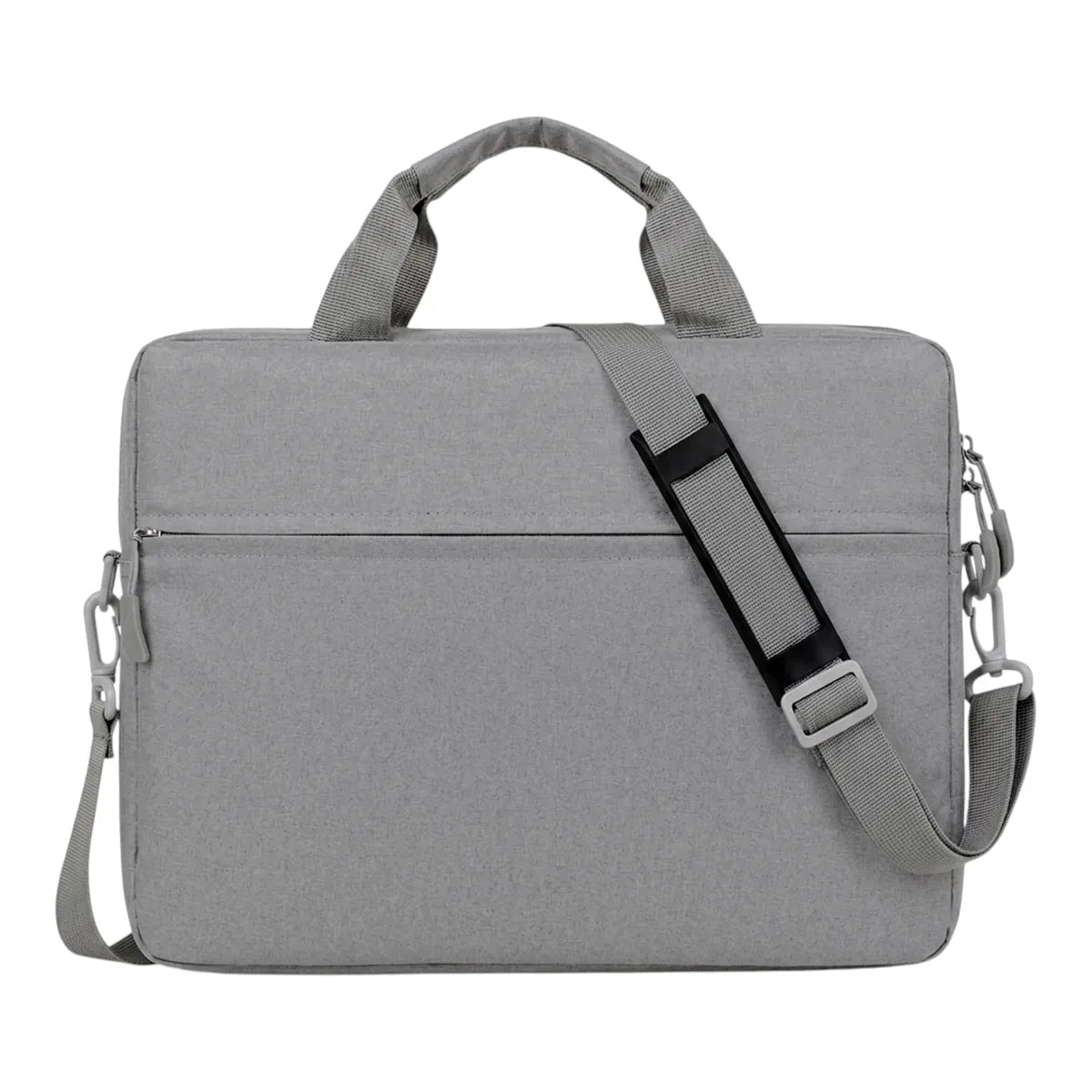 Sacoche ordinateur homme AeroStride en coloris gris, vue de face épurée sur fond blanc.