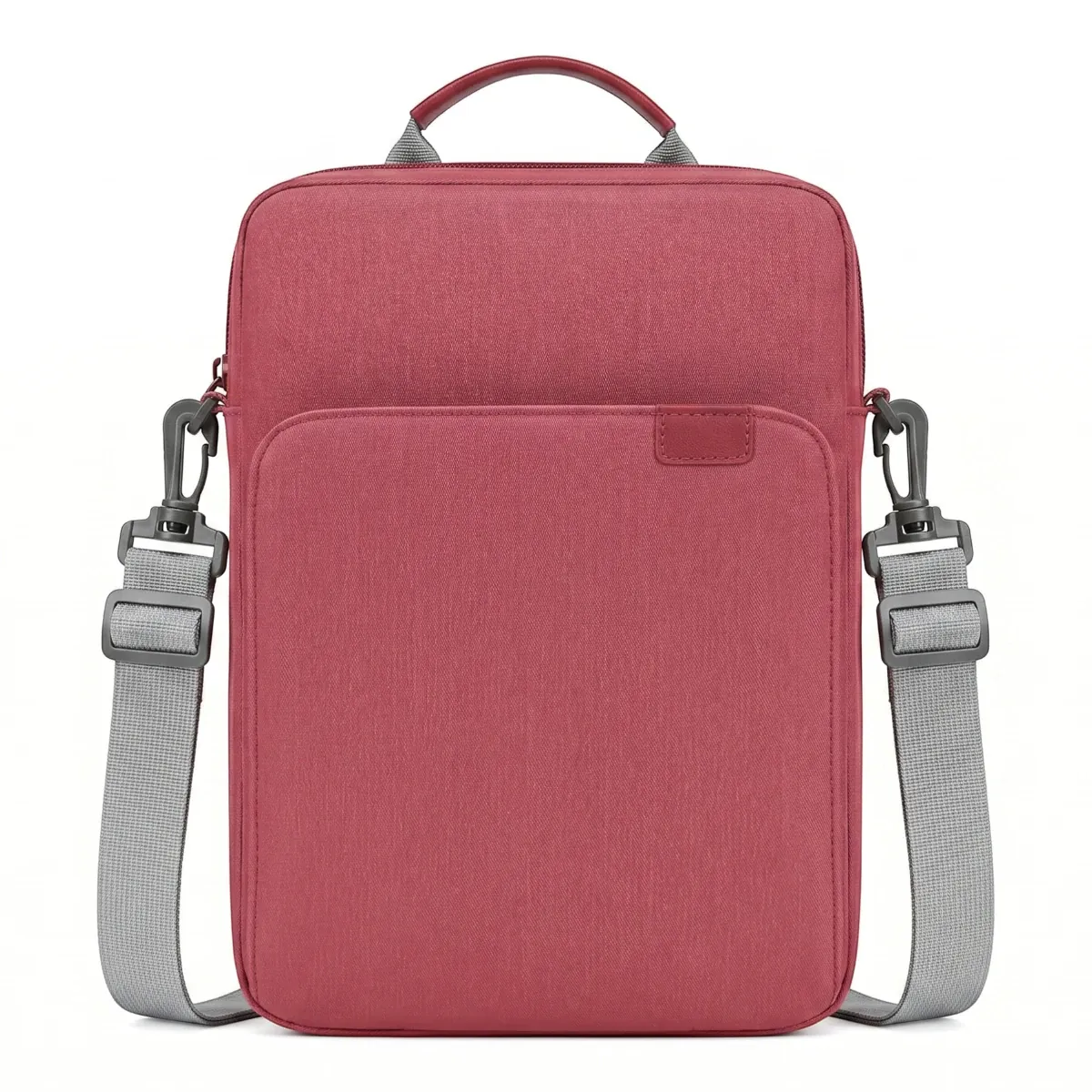 Sacoche ordinateur homme Atlas bordeaux vue de face sur fond blanc.