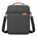 Sacoche ordinateur homme Atlas gris foncé vue de face sur fond blanc.