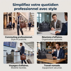 Les 4 cas d'utilisation professionnels de la sacoche ordinateur homme Dualis
