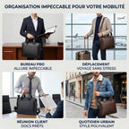Quatre situations d'utilisation professionnelle au quotidien de la sacoche ordinateur homme L'Exécutif