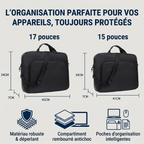 Dimensions et caractéristiques 15 et 17 pouces de la sacoche ordinateur homme Lineo