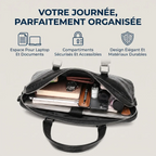 Intérieur organisé de la sacoche ordinateur homme Scalis