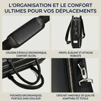 Zoom sur l'ergonomie de portage de la sacoche business homme Vanguard avec poignées et coussin d'épaule