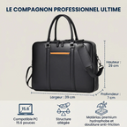 Dimensions détaillées 39x29x7 cm de la sacoche PC portable homme Vanguard compatible 15.6 pouces