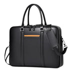 Sacoche ordinateur homme Vanguard en cuir Noir Onyx style business élégant