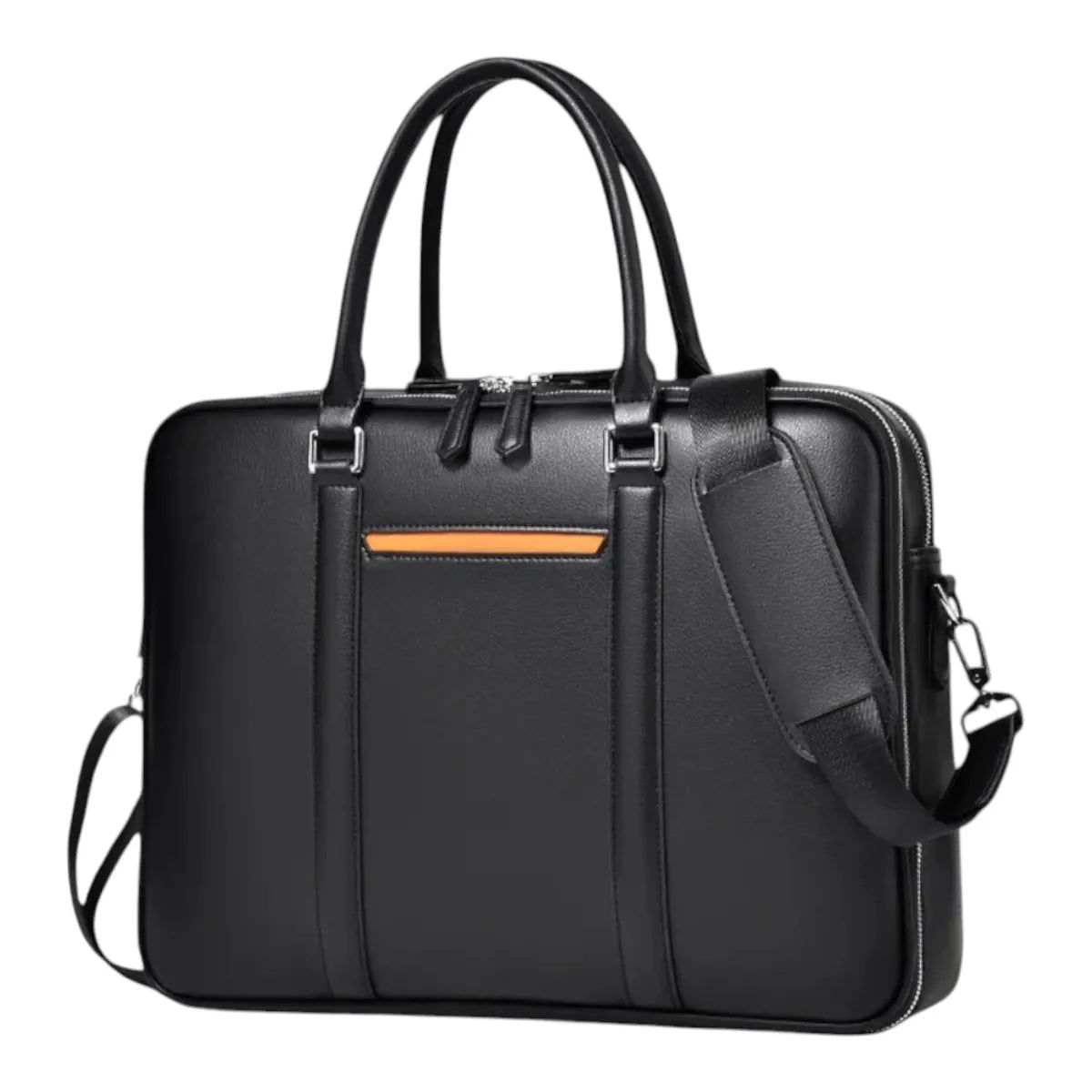 Sacoche ordinateur homme Vanguard en cuir Noir Onyx style business élégant
