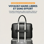 Bagage professionnel et sacoche ordinateur pour homme Vanguard fixée sur la poignée trolley d'une valise