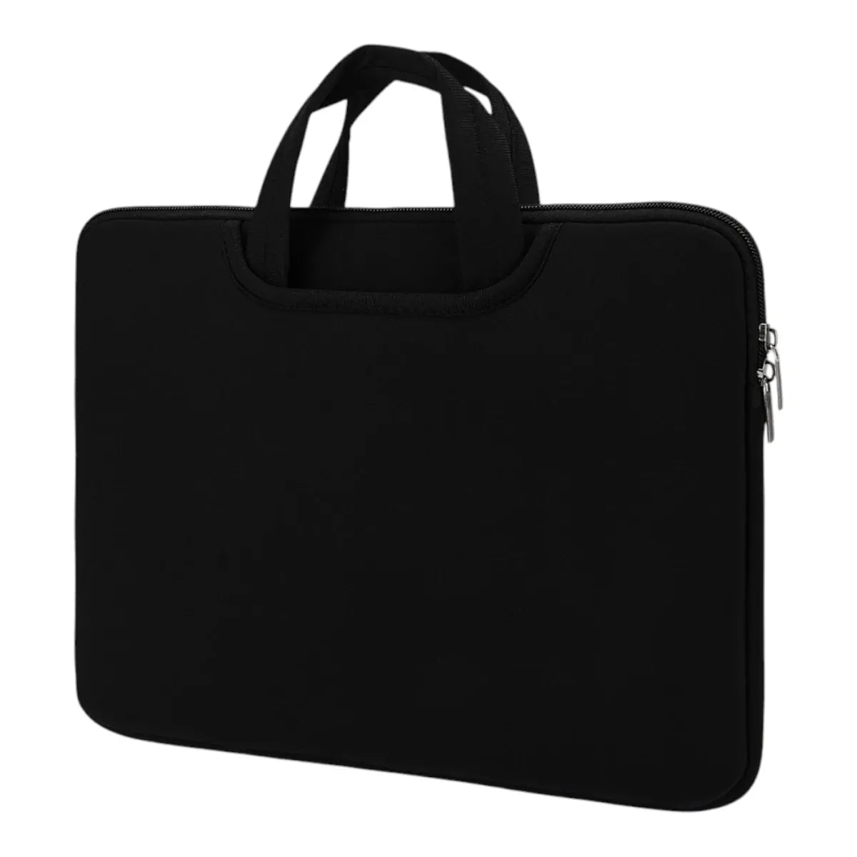 Sacoche ordinateur pour femme 16-17 pouces CosySleeve Pro XL en version noir onyx avec poignées ergonomiques préformées.