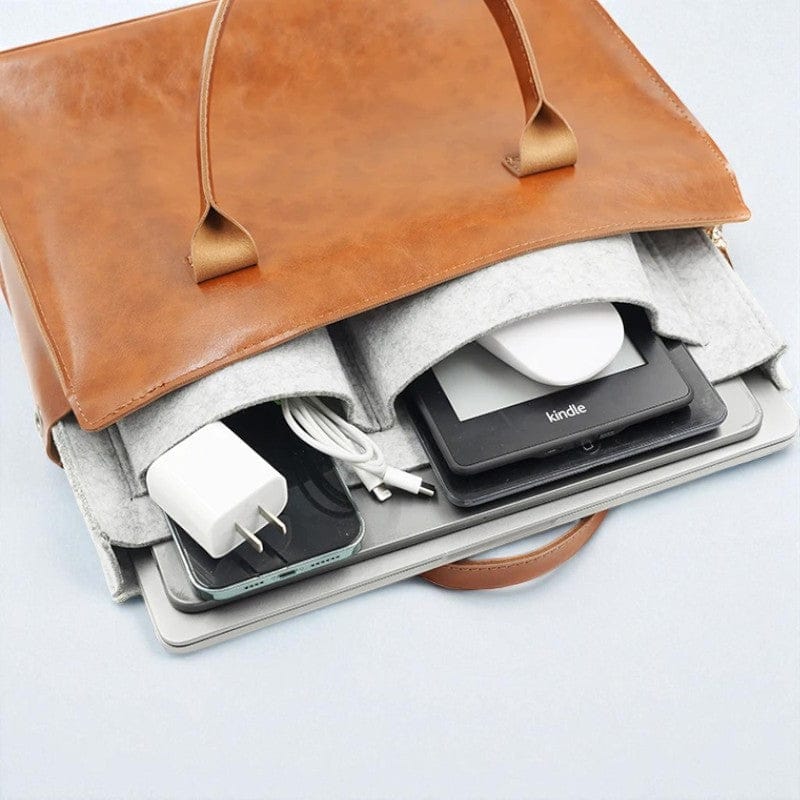 Sacoche Ordinateur Pour Femme Cuir Synthétique Élégant 13 à 16 Pouces