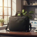 Sacoche Ordinateur Pour Homme 15,6" - 17" Professionnelle Nylon Noir