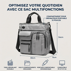 Dimensions et compatibilité PC 13 pouces de la sacoche ordinateur pour homme Modulor