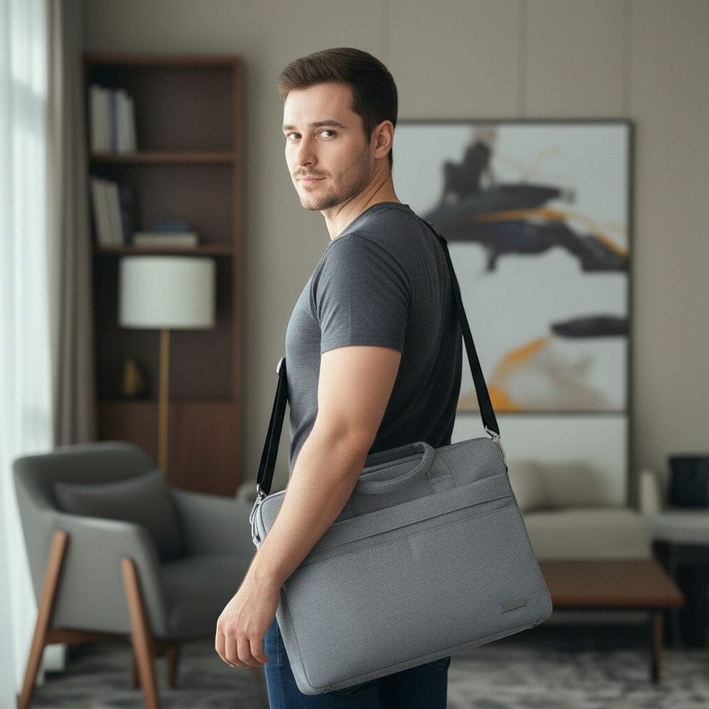 Sacoche Ordinateur Pour Homme Professionnelle 13 à 17 Pouces - Compatible PC & MacBook