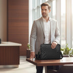 Sacoche Ordinateur Pour Homme - Rigide Antichoc Noir Ultra Slim 10" à 17"