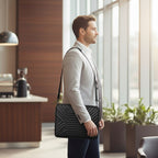 Sacoche Ordinateur Pour Homme - Rigide Antichoc Noir Ultra Slim 10" à 17"