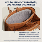 Zoom sur la doublure de protection antichoc ordinateur en mousse Air Cushion de la sacoche Constance.