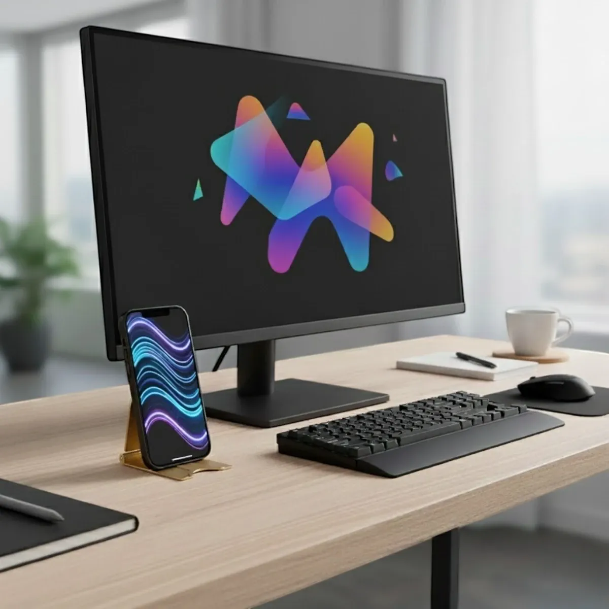 Setup gaming avec le support téléphone SlimErgo X comme second écran