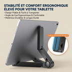 Socle pour tablette tactile TabFlex Pro avec patins antidérapants garantissant une stabilité d'ancrage totale.
