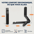 Station de travail nomade TabFlex Pro, design ultra-léger et pliable pour s'emporter partout.
