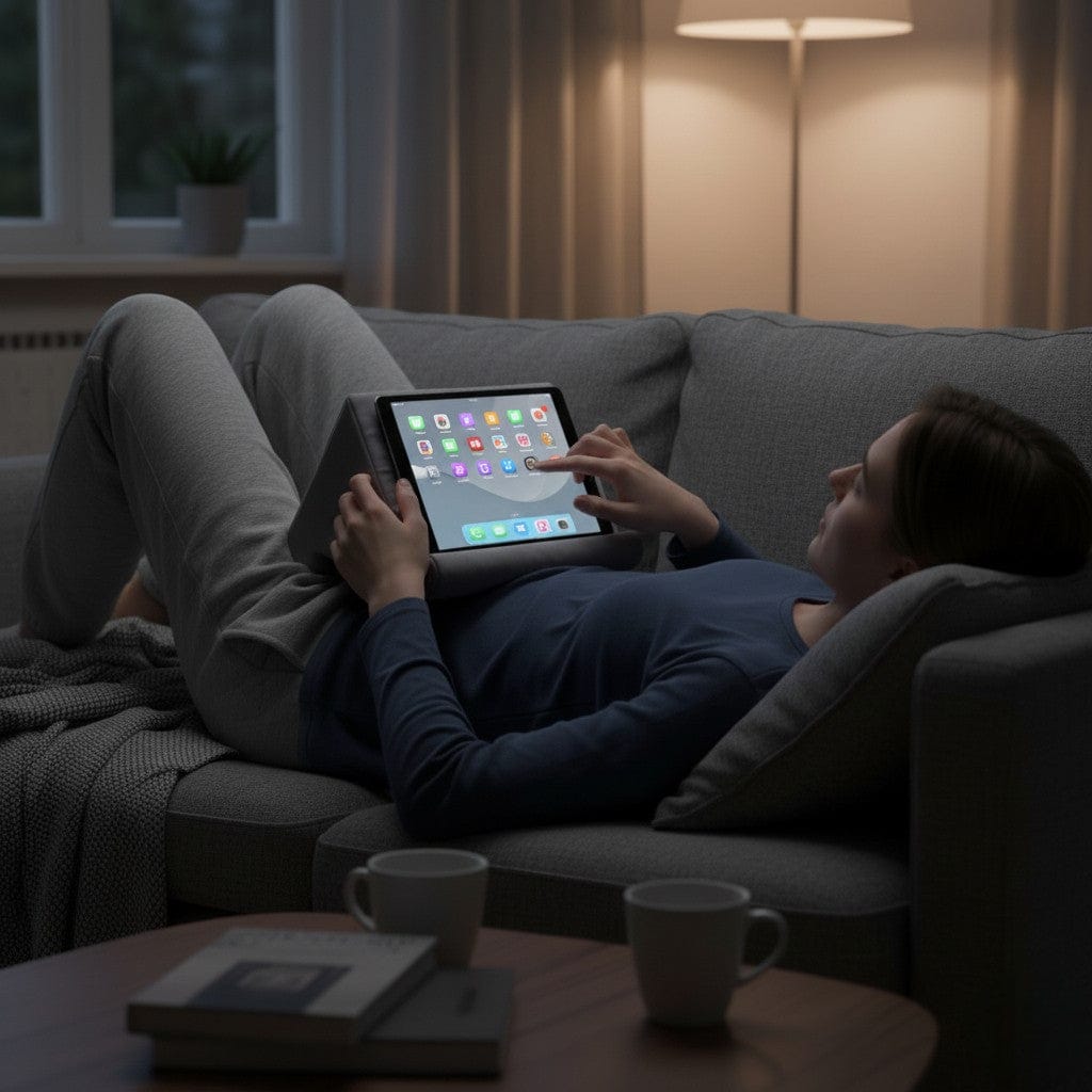 Support Coussin Triangulaire pour Tablette - Station de Travail Ergonomique