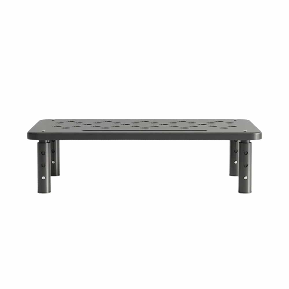 Support d'écran SteelElevation X3 noir en acier laminé à froid avec pieds réglables sur 3 niveaux.