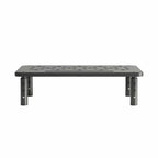 Support d'écran SteelElevation X3 noir en acier laminé à froid avec pieds réglables sur 3 niveaux.