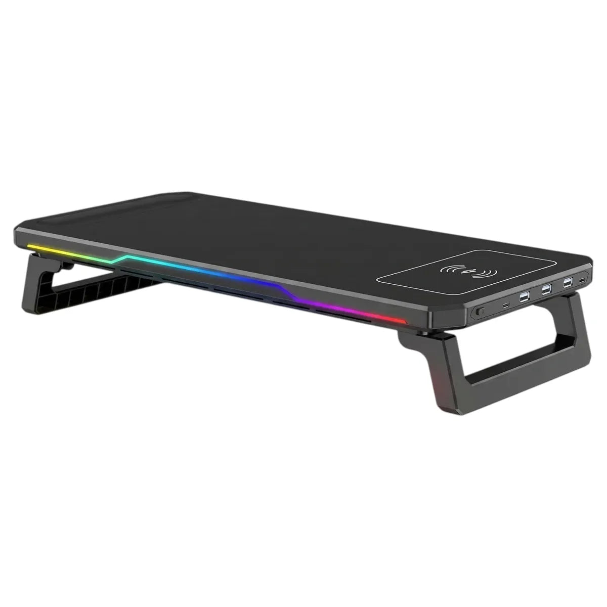 Réhausseur et support écran pc noir CosyGlow Pro, station de travail ergonomique.