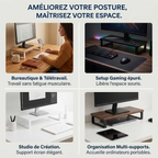 Les 4 cas d'utilisation du support écran PC Kora : bureautique, gaming, création et multi-supports