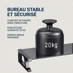 Support écran PC VisionHub prouvant sa robustesse avec une charge de 20 kg