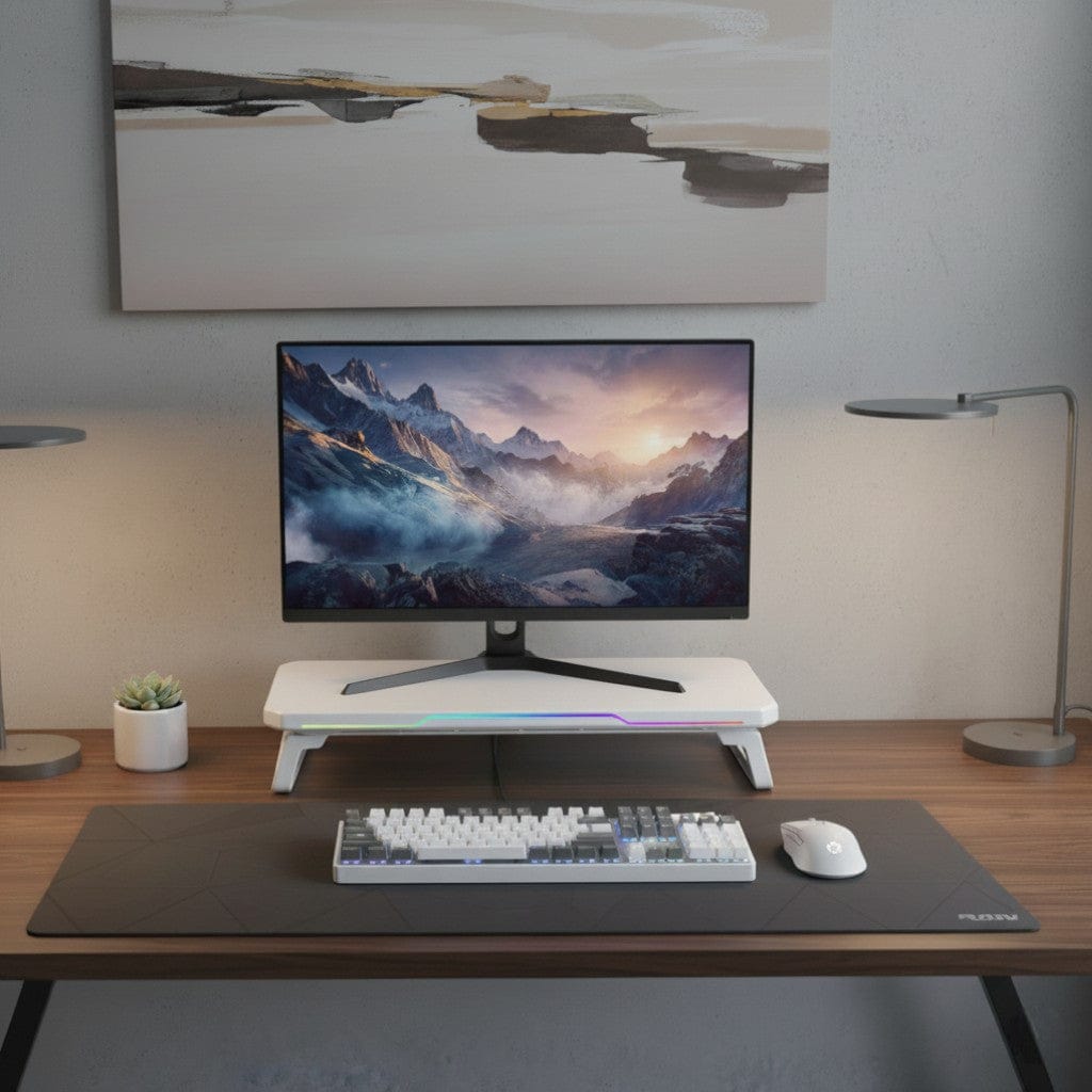 Support Écran RGB avec Ports USB et Éclairage Multicolore