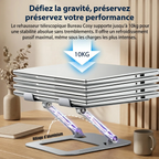 Infographie démontrant la haute résistance du support pour ordinateur portable AeroSteel Pro de Bureau Cosy supportant une charge maximale de 10kg.