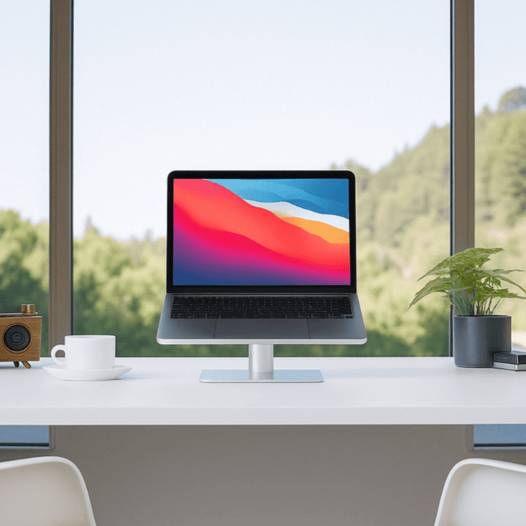 Support Ordinateur Portable en Aluminium - Robuste, Réglable en Hauteur et Inclinaison, Ventilation Optimisée